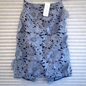 French Connection Manzoni Lace Pencil Skirt – Meru Blue – US 6 / UK 10 – NWT